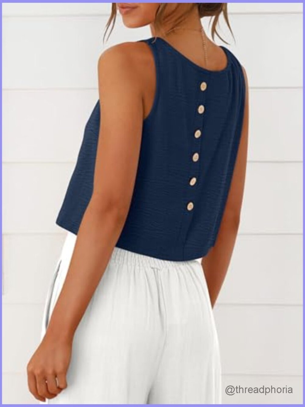 Women Crop Tank Top High Neck Sleeveless Summer Stretch Blouse - Picture 4 of 7